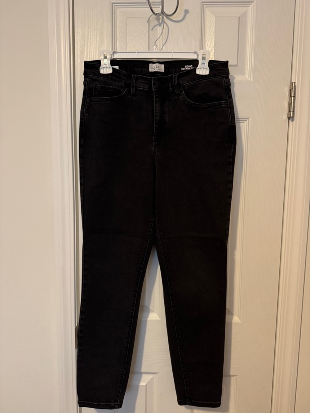 Nicole Miller New York Black High-Rise Skinny Jeans
